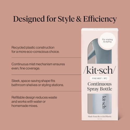 Kitsch Continuous Spray Bottle for Hair – Haze Blue, 150ml - color: Haze Blue