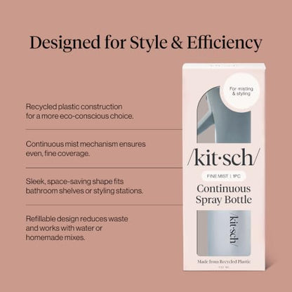 Kitsch Continuous Spray Bottle for Hair – Haze Blue, 150ml - color: Haze Blue