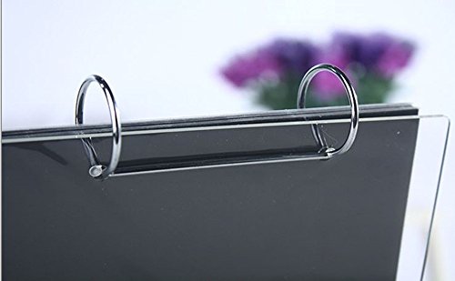 13 Page Refills Flip Acrylic Sign Holder,L Type 5x7 Table Display Stand