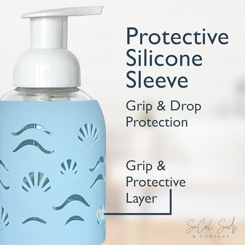Foaming Glass Hand Soap Dispenser Pump Sea Foam 8oz - color: Sea Foam