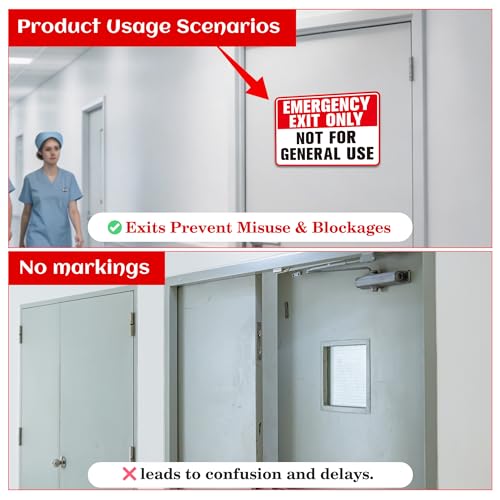 Emergency Exit Only Not For General Use Sign Sticker - color: Emergency Exit Only 493