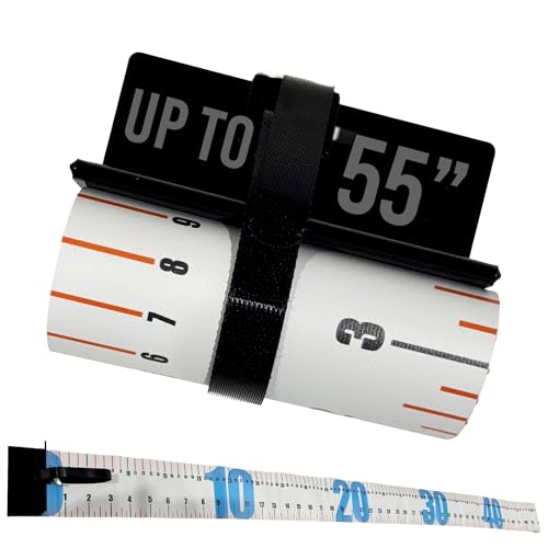 Rite Angler Deluxe Fish Ruler - Durable Waterproof Fish Measuring Board, Non-Slip Surface, Easy-to-Read Measurements for Fishing, Boat, Ketch - Folding Ruler for Boat 55"