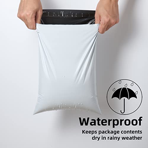 KKBESTPACK Poly Mailers Shipping Envelope Self Sealing Bags (12x15.5 100pc) (PM100), White - size: 12" x 15.5" 100pcs