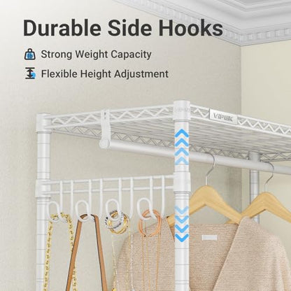 VIPEK R2 Clothing Rack for Hanging Clothes Rolling Clothes Rack Heavy Duty - color: White, size: R2