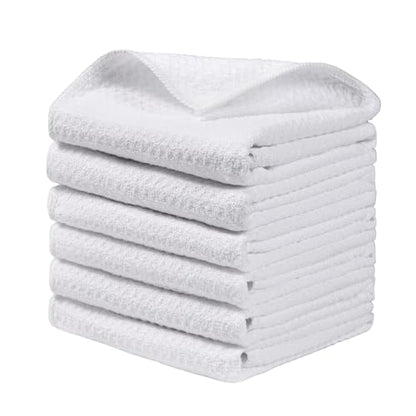 JOYMOOP Microfiber Cleaning Cloth, 6 Piece Set, Large, White - color: N