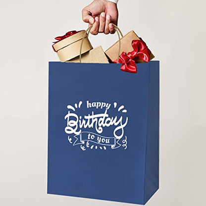 BagDream Kraft Paper Bags with Handles 10x5x13 Inch Navy Blue 25 Pack - color: Navy Blue, size: 25 Count (Pack of 1)