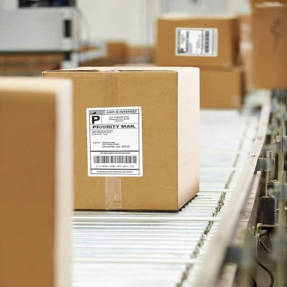 Immuson 4000 Fanfold 4 x 6 Direct Thermal Shipping Labels with Perforations, Permanent Adhesive, White Mailing Labels for Thermal Printer… (4000 Labels) - size: 4000 labels