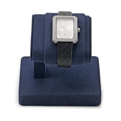 Blue Single Watch Display Stand with Microfiber Watch Holder - color: Blue