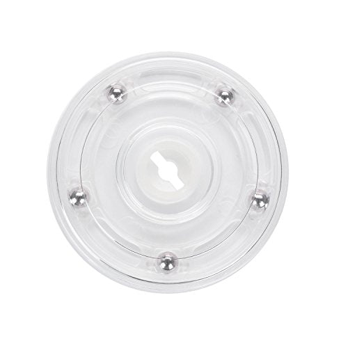 TamBee 4PCS 3 Inch Acrylic Lazy Susan Turntable Organizer, 360° Rotation Revolving Display Base Clear Acrylic for Spice Rack, Table, Cake, Kitchen, Pantry Decorating - size: 3 inch Clear