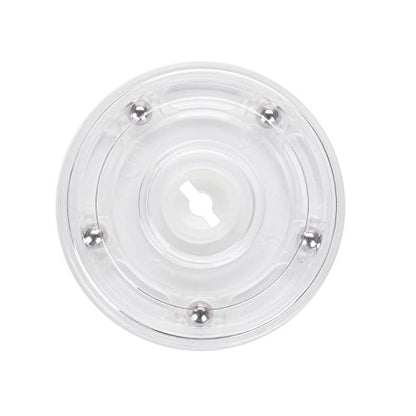 TamBee 4PCS 3 Inch Acrylic Lazy Susan Turntable Organizer, 360° Rotation Revolving Display Base Clear Acrylic for Spice Rack, Table, Cake, Kitchen, Pantry Decorating - size: 3 inch Clear