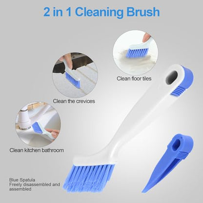 Asltw Crevice Cleaning Brush Set, 6-Piece Gap and Grout Detail Brushes