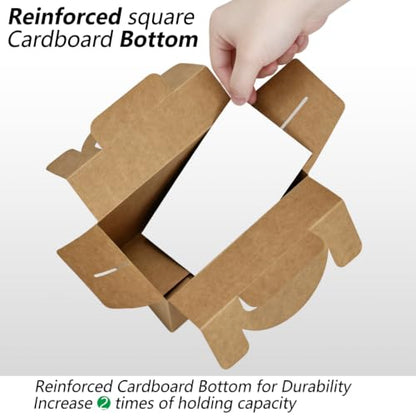 Aosric Small Kraft Gable Boxes 3.5 x 3.5 x 6.3 In, 30 Pack - color: Brown