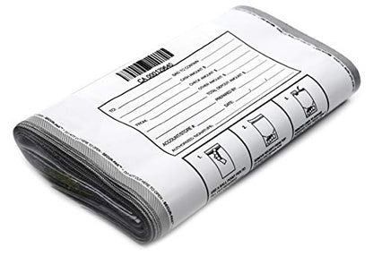 Secur-Pak Deposit Bags - Pack of 100 - Bill Capacity - color: White, size: 9x12 (1000 cap)