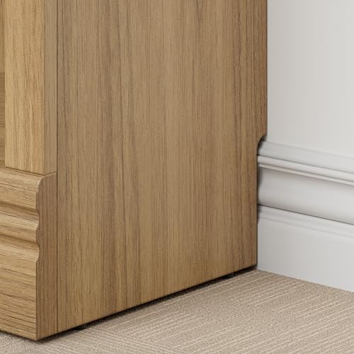 Narrow Bookshelf, 5-Tier Adjustable Shelves, 72.5" - color: Oak