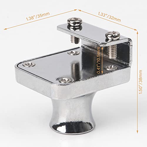 10mm Thickness Cabinet Display Case Glass Door Security Lock with 2 Keys and Fitting Parts Replacment Silver Tone