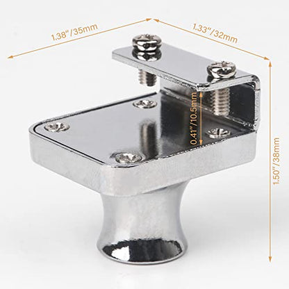 10mm Thickness Cabinet Display Case Glass Door Security Lock with 2 Keys and Fitting Parts Replacment Silver Tone