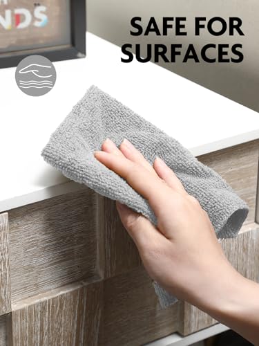 Fantasticlean Microfiber Cleaning Cloth Roll- 90 Sheets, 12" x 12" (Grey) - color: Grey, size: 90 pack