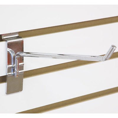 Only Hangers Commercial Grade Chrome Slatwall Hooks - Combo Pack of 25 Assorted Size Peg Hooks for Slatwall - (5) of Each 1",4",6", 8" and 10" Hooks