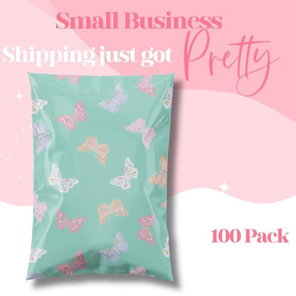 Pretty Package Store Poly Mailers 10x13, Butterfly, 100 Pack - color: Butterfly, size: 10x13