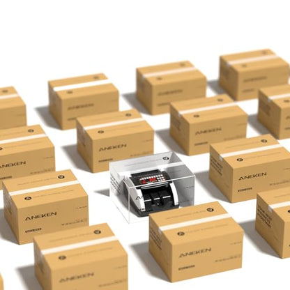 Aneken Money Counter with Value Count, 1300 Bills/Min for USD & EUR - color: White