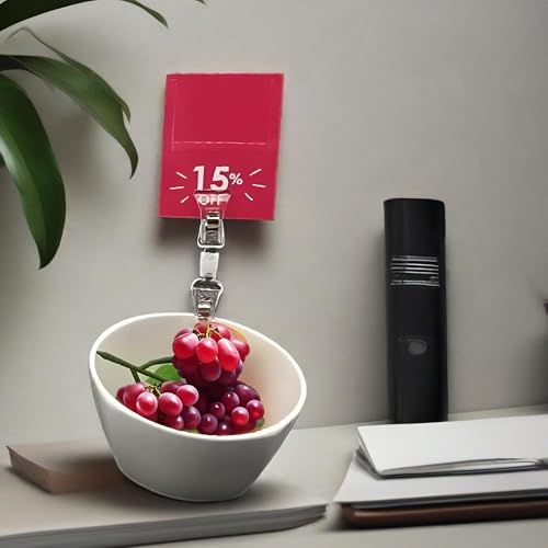 LJY 16 Clear Rotatable Sign Clips for Table Cards