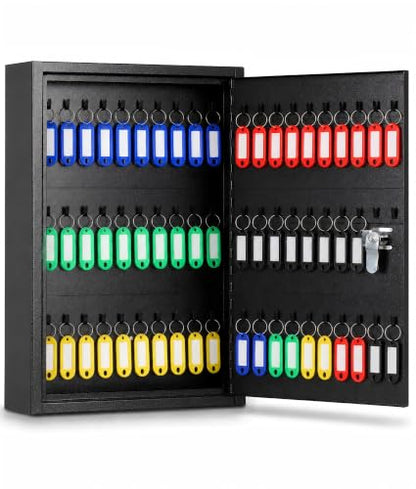 KYODOLED Key Box, 60-Key Lock Box with Key Lock, Wall Mount, Black - color: Black-03