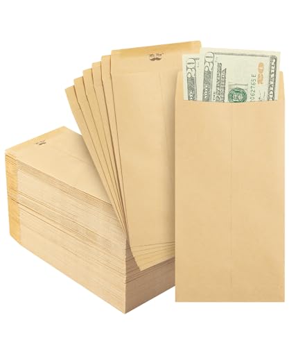 Mr. Pen- Money Envelopes for Cash Bulk, 6.5" x 3.5", 200 Pack, Kraft Paper - color: Brown, size: 200 Pack