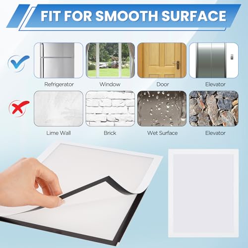 20 Pack Magnetic Sign Holder 8.5x11 inches with Magnetic Border - color: 20 Pack White, size: 8.5x11