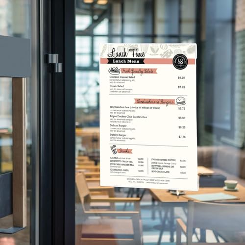 EHWINE Acrylic Sign Holder 8.5 x 11 Wall Mount, 10 Pack Clear Flyer Holders