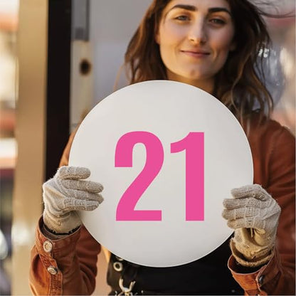 4” Waterproof Number Stickers 0-9, 6 Sheets Vinyl Address Labels for Mailbox, Street Sign, House Door, Outdoor DIY Numbering Decals, Self-Adhesive and Durable（pink） - color: Pink