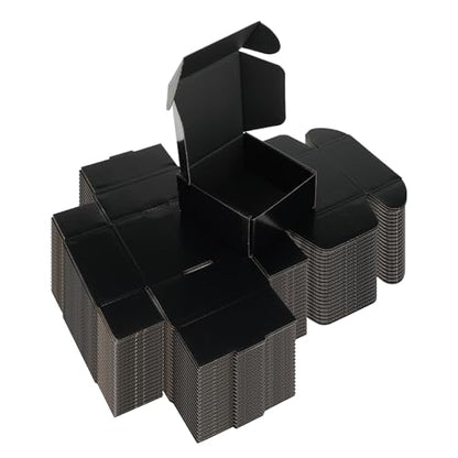 Rempry 50 Pack 4x4x2 Black Shipping Boxes, Small Cardboard Mailer Boxes for Small Business Shipping Packaging - color: Black, size: 4X4X2-50 Pack