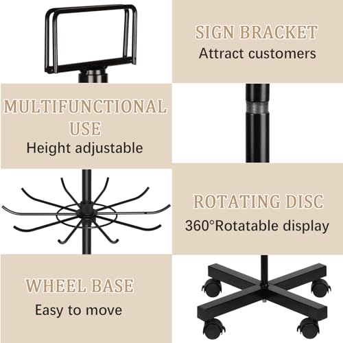 6 Tier Retail Display Stand Store Display Rack, Black - color: 6 Tier Black