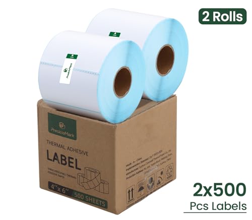 1000 Labels 2 Rolls 4"×6" Direct Thermal Shipping Labels - size: 2 Rolls | 1000 Labels, style: Roll