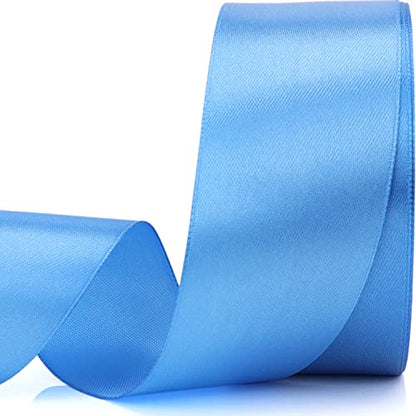 Nsilu 25 Yards 1-1/2 inches Wide Satin Ribbon Suitable for Wedding, Party and Gift Box Packaging Ribbon (Lake Blue, 1-1/2") - color: Lake Blue