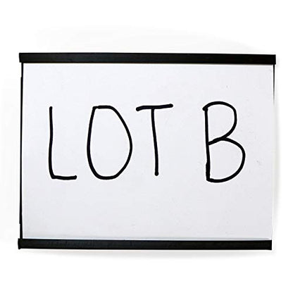 SmartSign (10-Pack) Magnetic C Channel Card Label Holders - 3" x 4" Metal Racks and Shelf Label Holders with Paper Inserts - size: 3" x 4" pack of 10