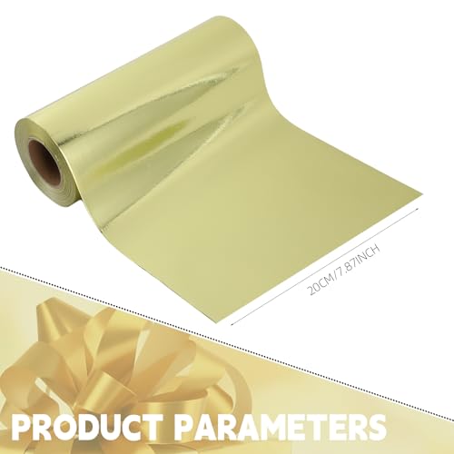 Shiny Waterproof Ribbon,Curling Ribbon for Gifts Package Wrapping,Crafting. (Gold, 8inch x 25yards) - color: Gold, size: 8inch x 25yards