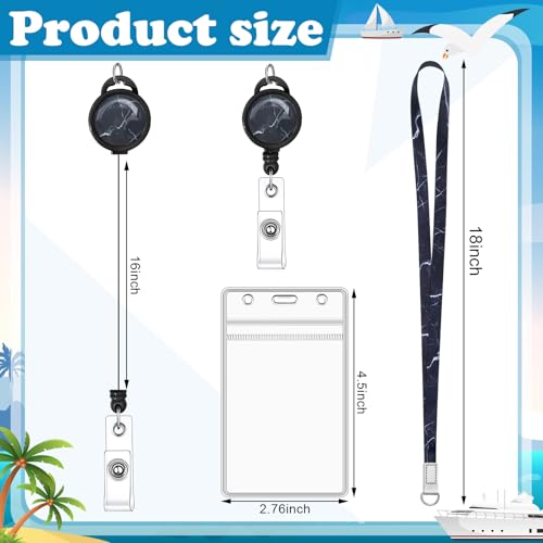 HONSIO 2 Pcs Cruise Lanyard for Ship Cards, Cruise Essentials 2026, Marble - color: Marble