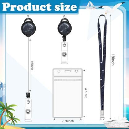 HONSIO 2 Pcs Cruise Lanyard for Ship Cards, Cruise Essentials 2026, Marble - color: Marble