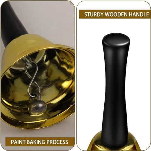 Classic Dinner Bell - Hand Bells for Weddings, School, Parties & Christmas