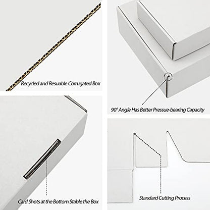 6x6x3 inch White Shipping Boxes for Small Business- Set of 25 - color: White, size: 6x6x3