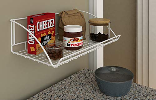 ClosetMaid 8278 18-Inch Wide Laundry Utility Hanger Shelf, White - size: 18-inch