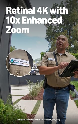 Ring Wired Doorbell 4K Elite (newest model), Native Power over Ethernet, Retinal 4K with wide-angle video, Remote Gate Access, 10x Enhanced Zoom, and Night Vision, Deep Silver - color: Deep Silver