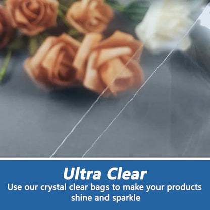 iMailer - 200 Count - 5" x 7" Cellophane Bags Self Sealing - Resealable Clear Poly Cello Bags for A2 A4 A6 Cards & Envelopes, Bakery, Cookies, Treats - size: 5x7 Inch (Pack of 200)