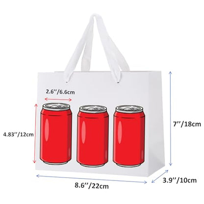 Ronvir 25pcs Small White Gift Bags with Handles,Party Favor Gift Bags - color: White