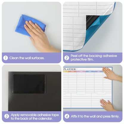 MaxGear Weekly Dry Erase Calendar Whiteboard for Wall 24 x 16 Inch - size: 24" x 16" Weekly