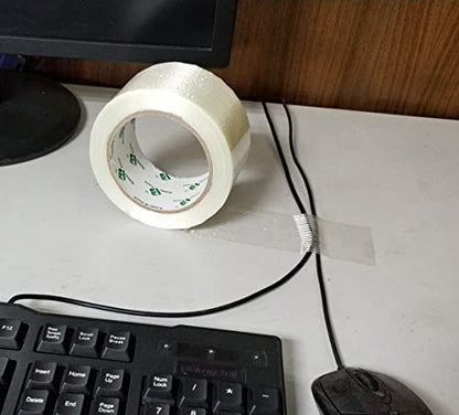 BOMEI PACK Fiber Reinforced Packing Tape, 30Rolls Mono Filament Tape 2 inch x 35yds x 5.5Mil, for Packing and Strapping - size: 30Roll: 50mmx35y