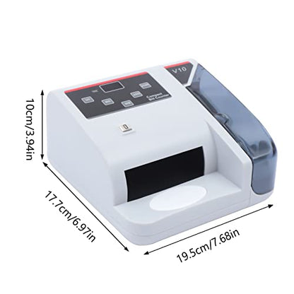 Portable Money Counter Machine UV/MG/WM Counterfeit Detection, LED Display 600pcs/min Bill Counter Multi Currency, Handy Currency Counting Quantity of Bills for Business