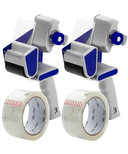 Mr. Pen- Heavy Duty Packing Tape Dispenser Gun, 2 Inch - color: Blue, size: 2 Pack