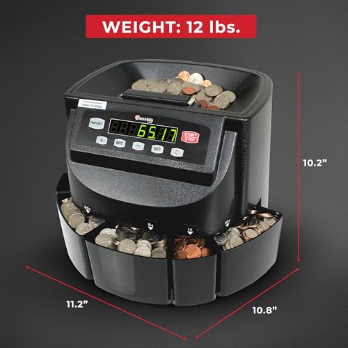 Cassida C200 Coin Sorter, Counter and Roller - size: Medium (300 coins)