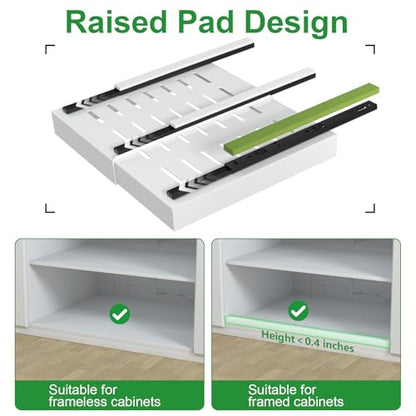 PAKETA 4 Pack Expandable Pull Out Cabinet Organizer,21" Deep - color: White, size: 21"D X 12-20"W (4 Pack)